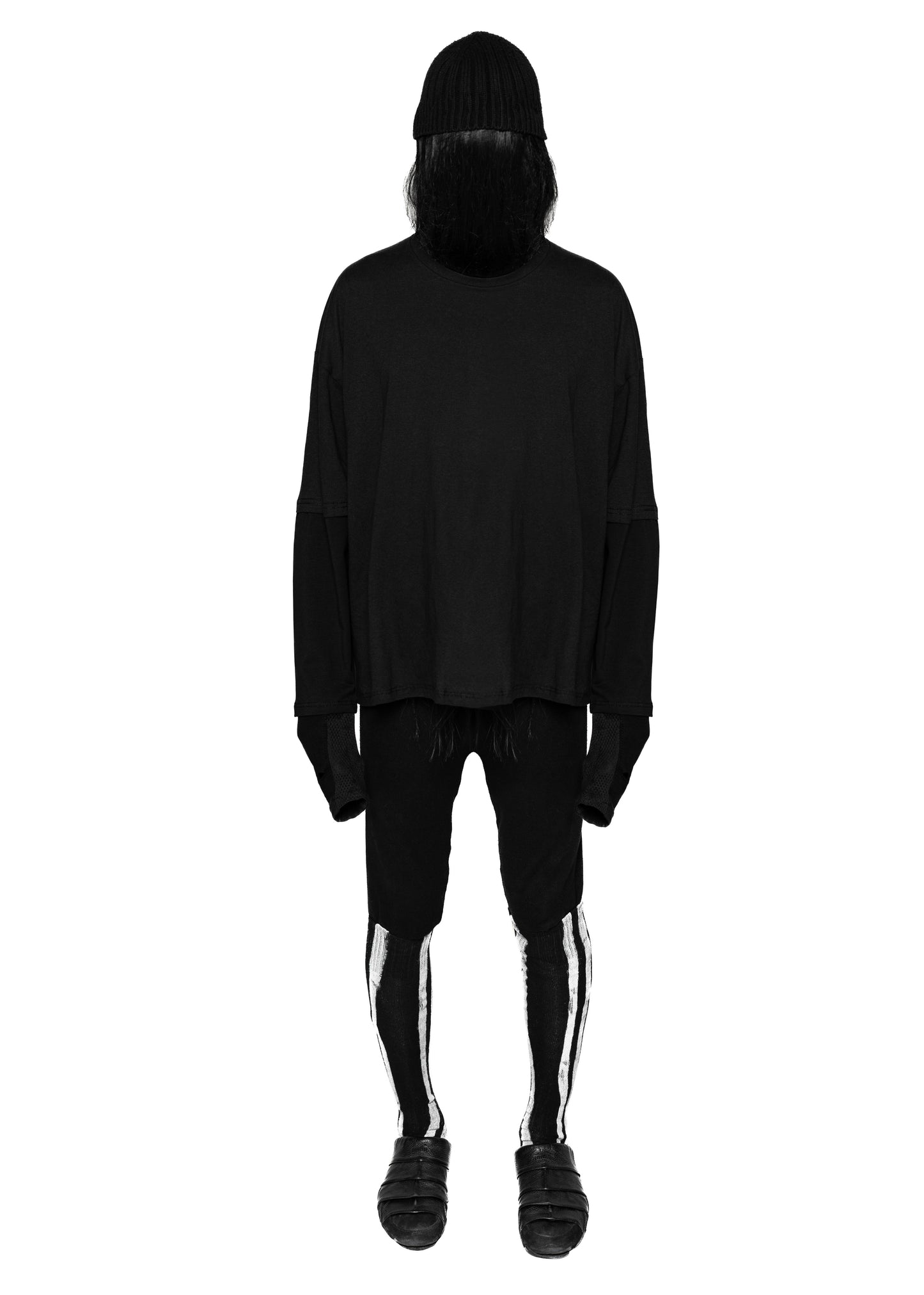 PUSHA BLACK LONG-SLEEVED T-SHIRT