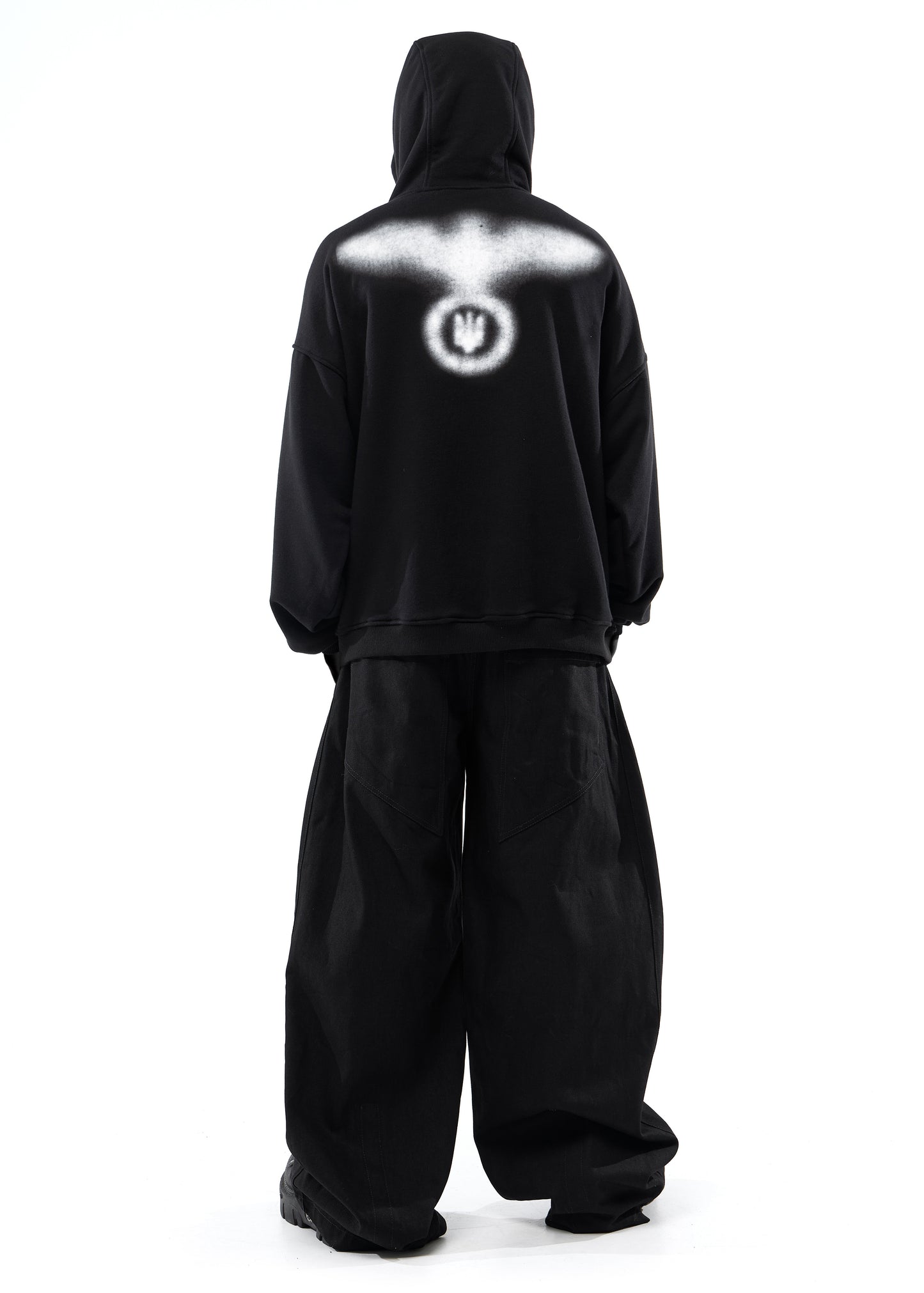 STAIN BLACK OVER HOODIE