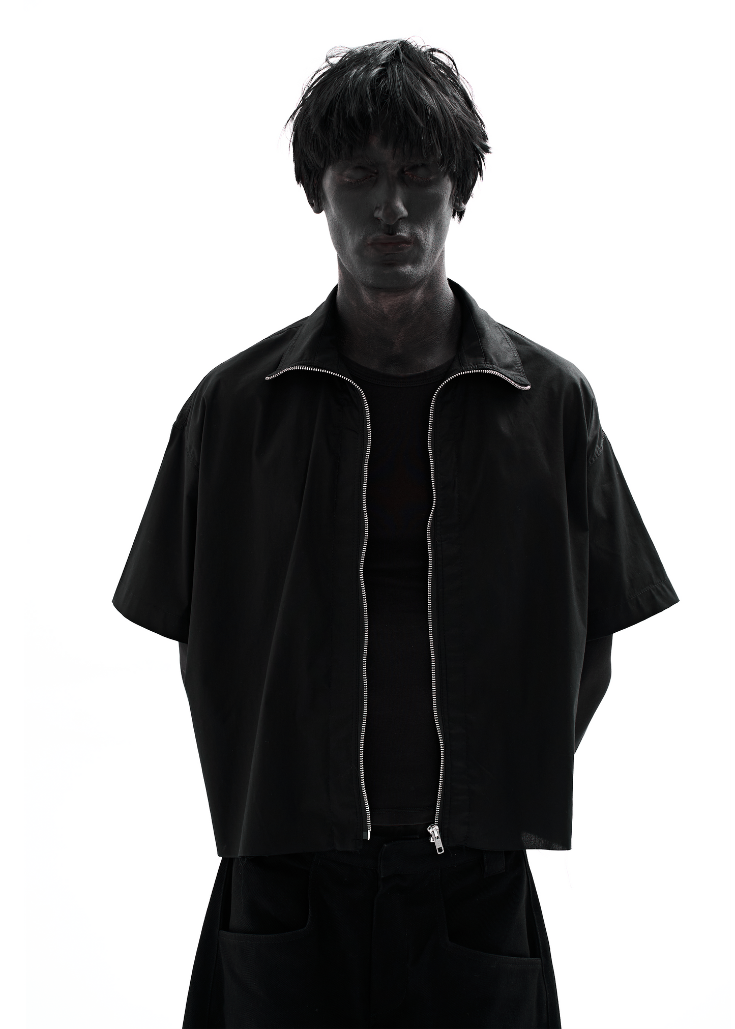 PUSHA BLACK ZIP SHIRT