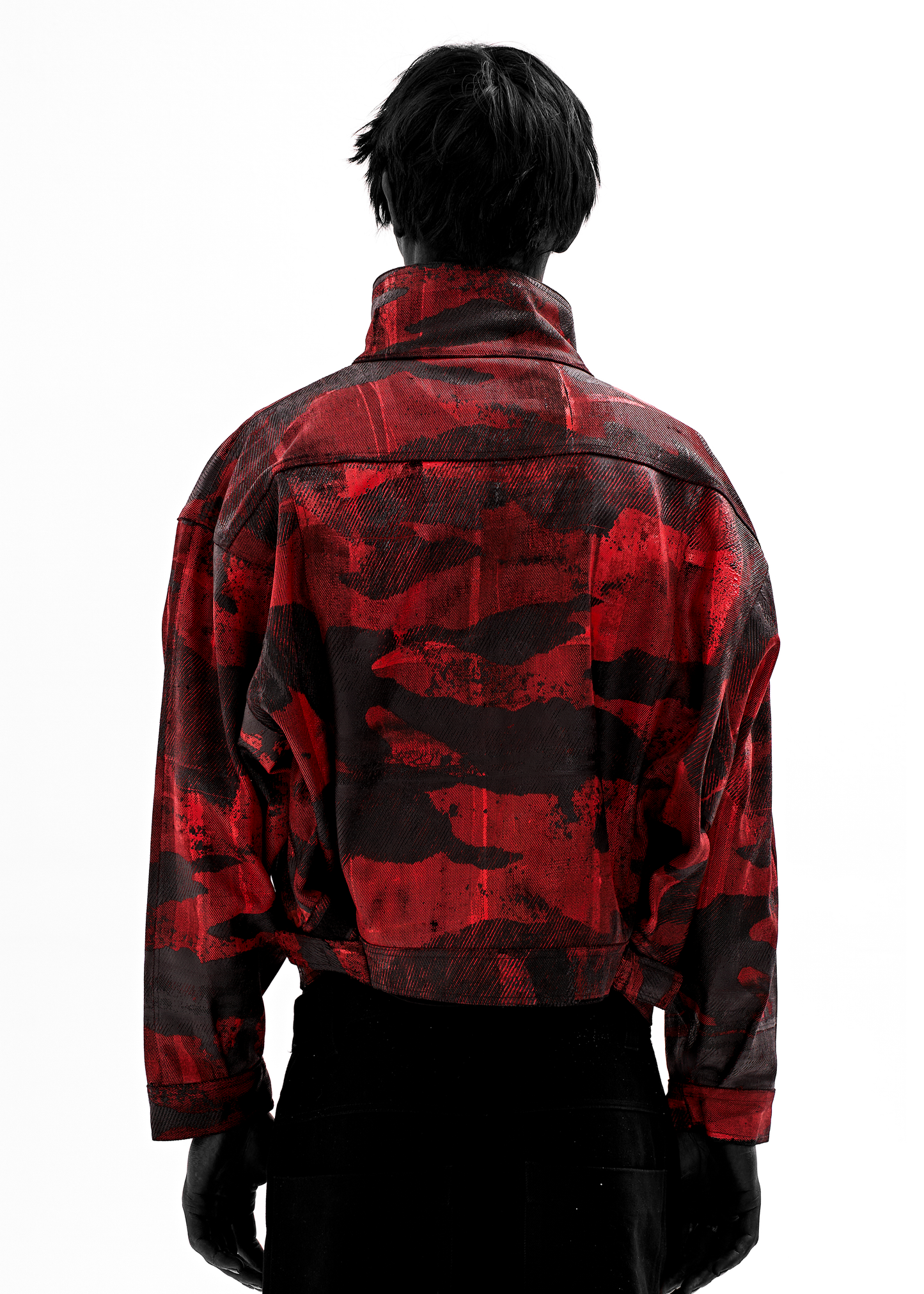 CAMO WAXED RED DENIM JACKET