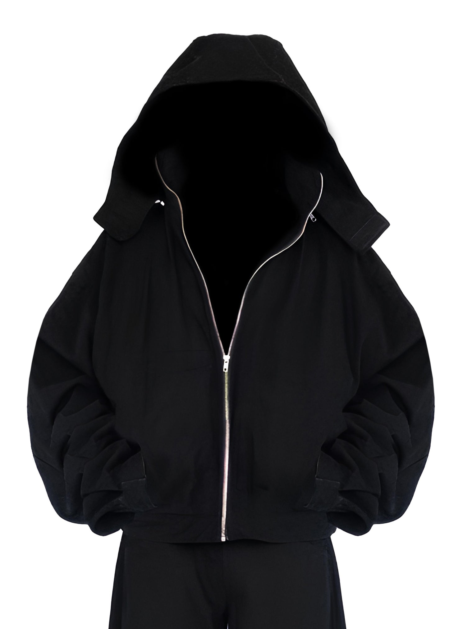 WINGS HOODED DENIM JACKET