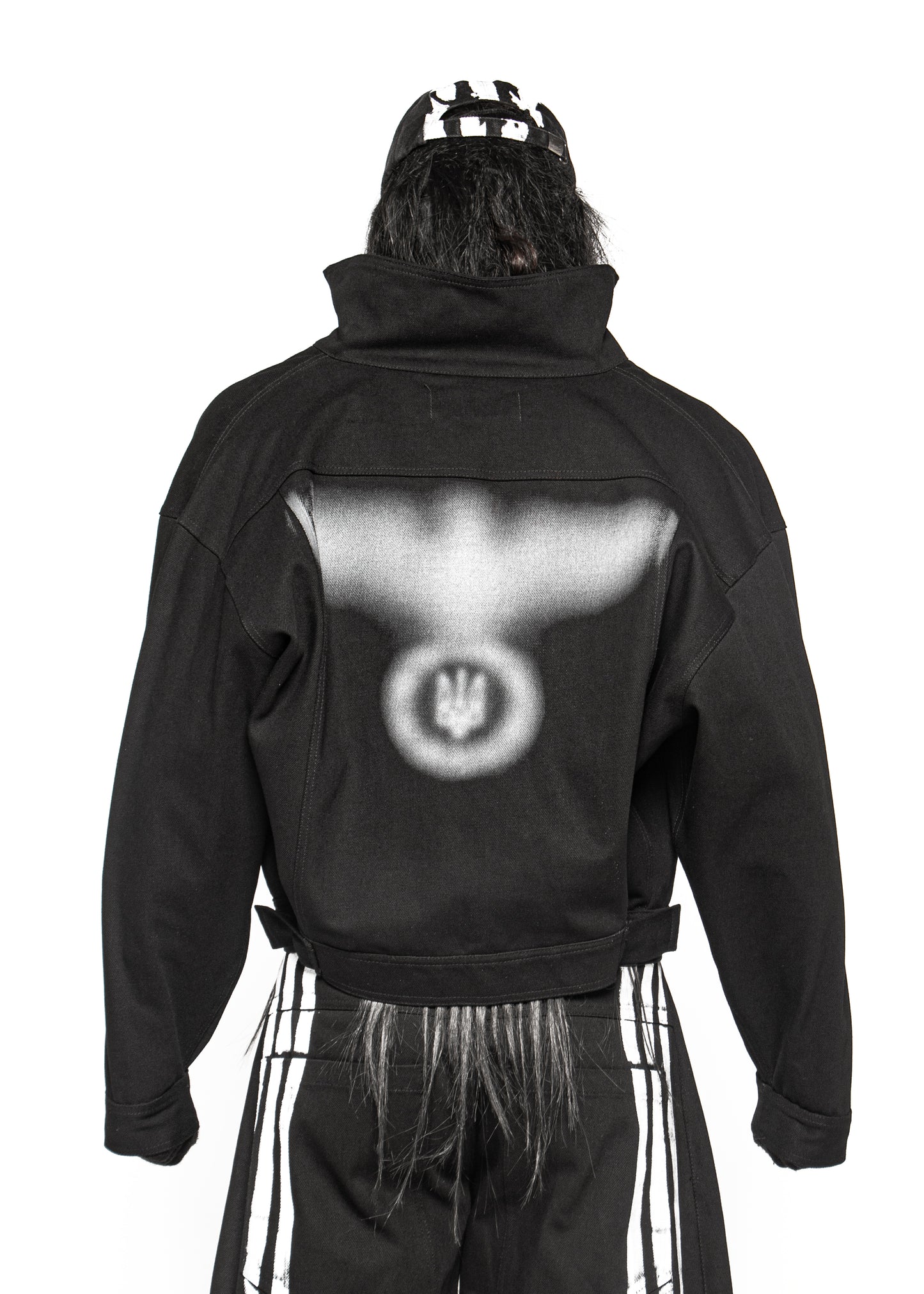 STAIN BLACK DENIM JACKET