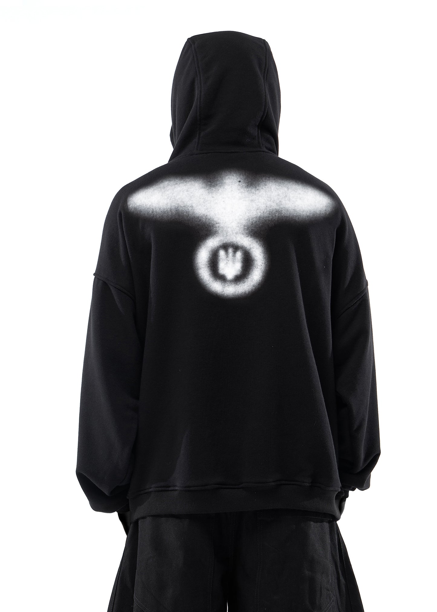 STAIN BLACK OVER HOODIE