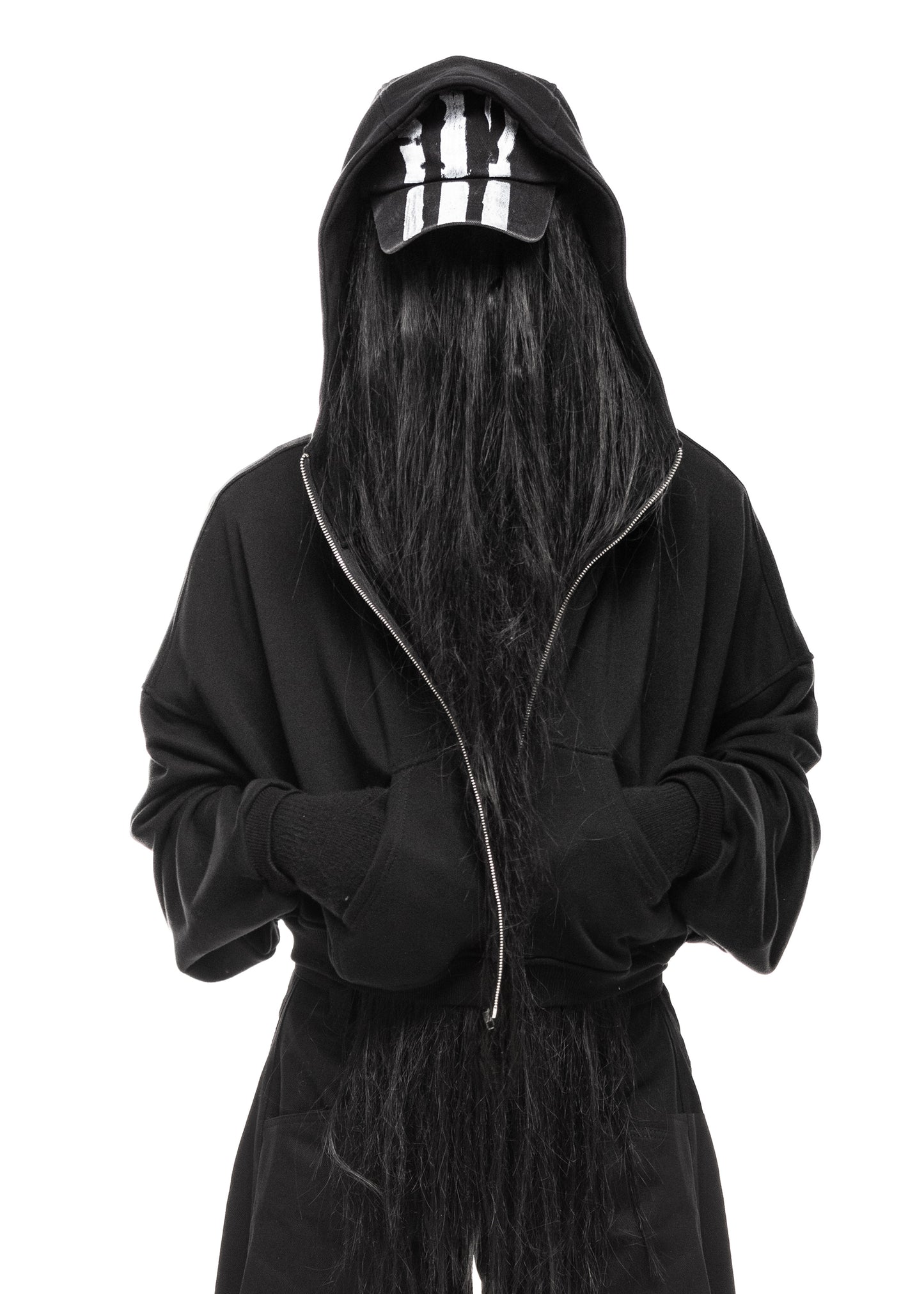 BLACK ZIP HOODIE
