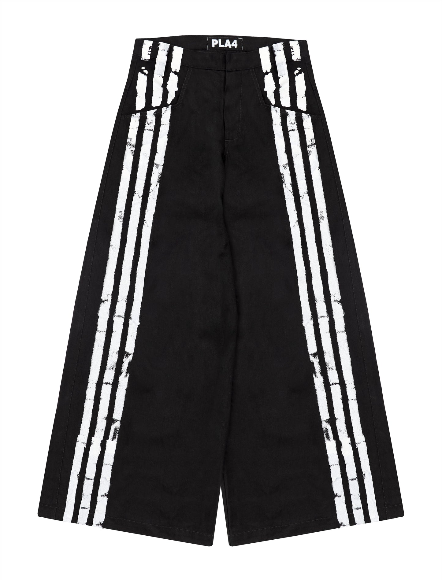 STRIPES WIDE JEANS