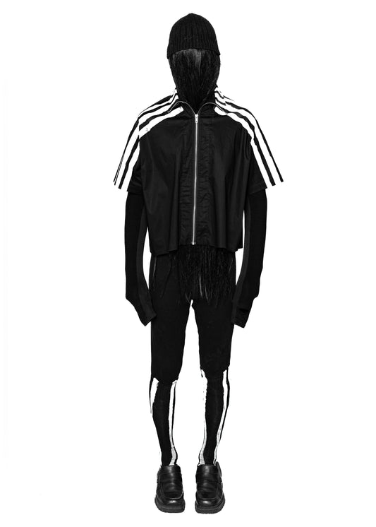 STRIPES BLACK ZIP SHIRT