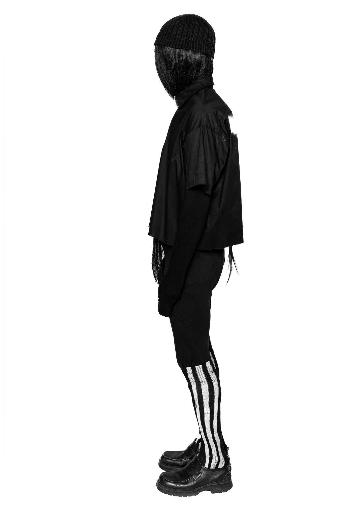 STAIN BLACK ZIP SHIRT