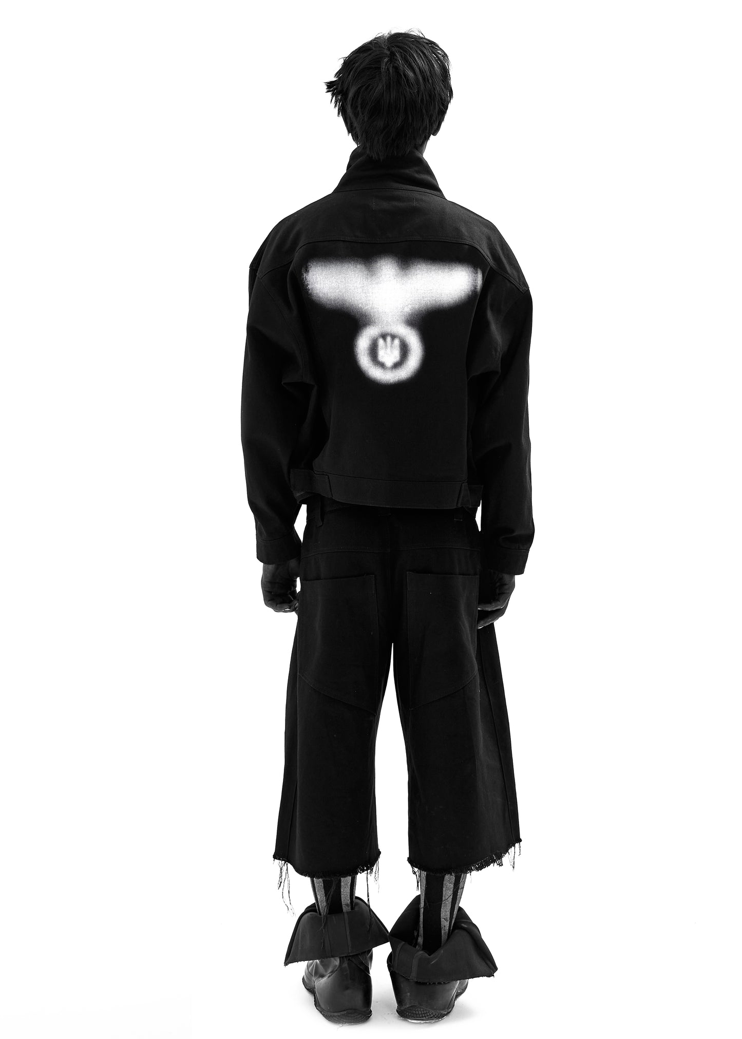 STAIN BLACK DENIM JACKET