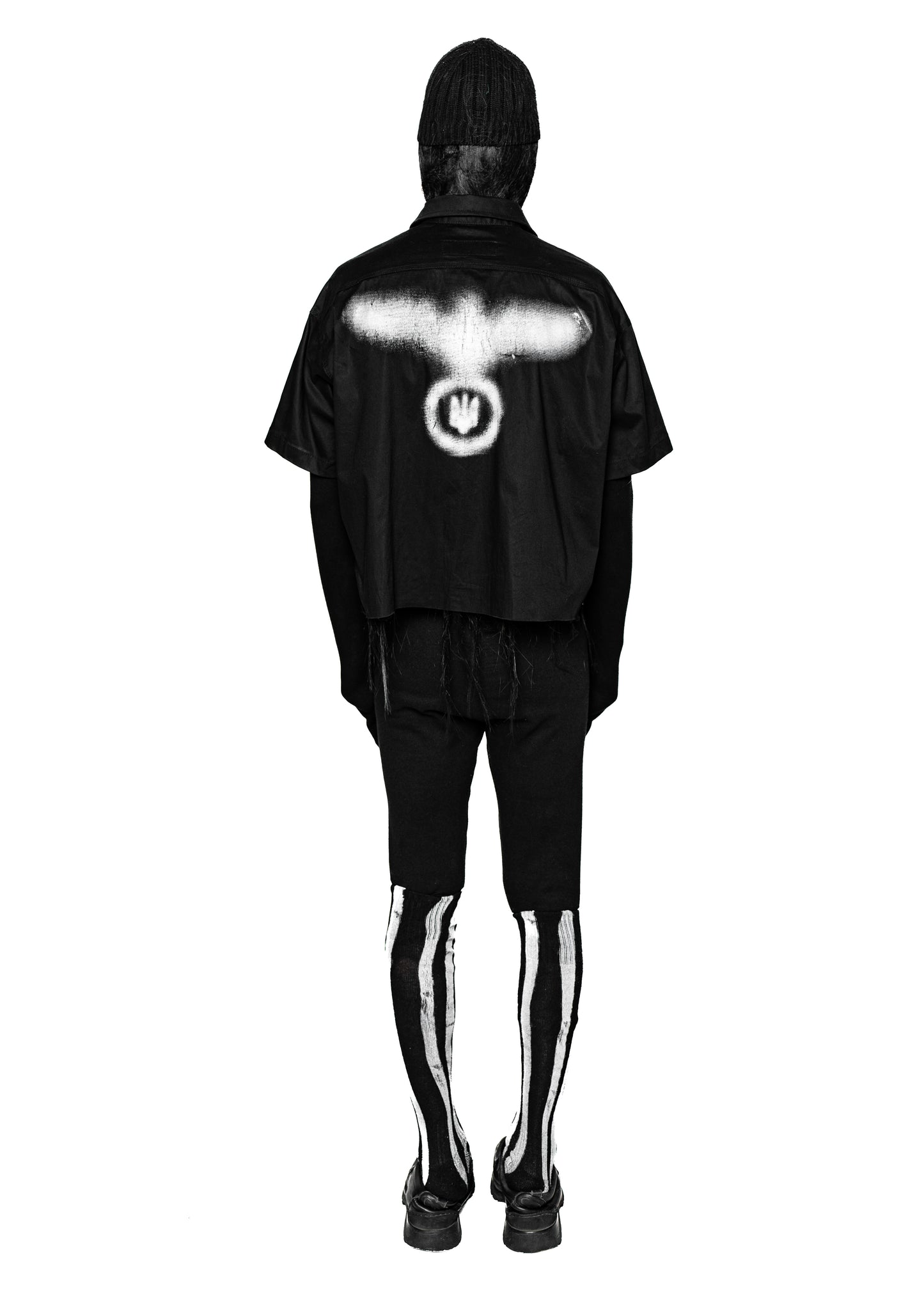 STAIN BLACK ZIP SHIRT