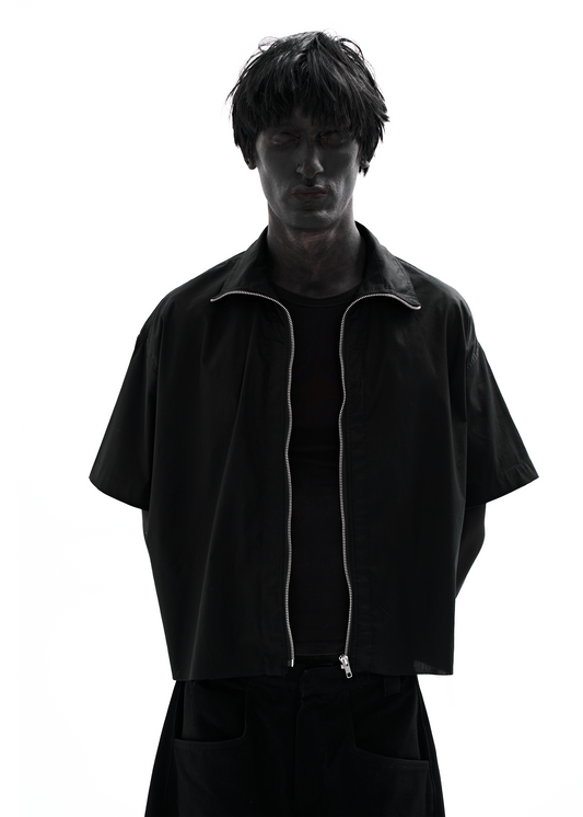 BLACK ZIP SHIRT