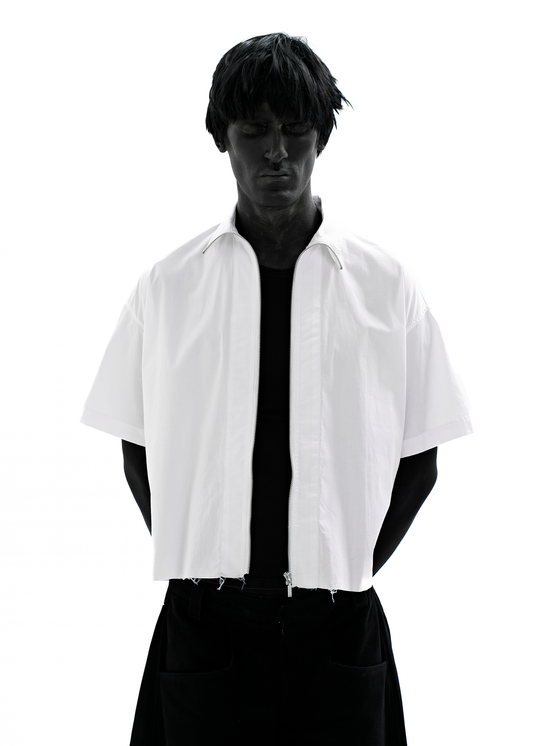 WHITE ZIP SHIRT
