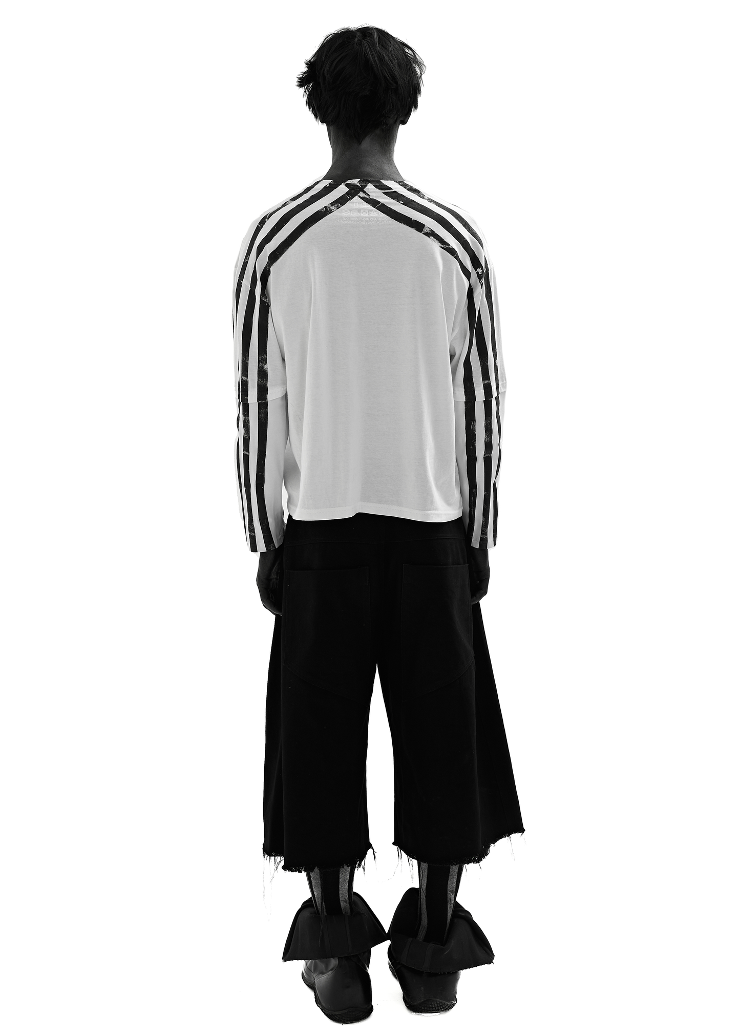 DOUBLE STRIPES WHITE LONG-SLEEVED T-SHIRT