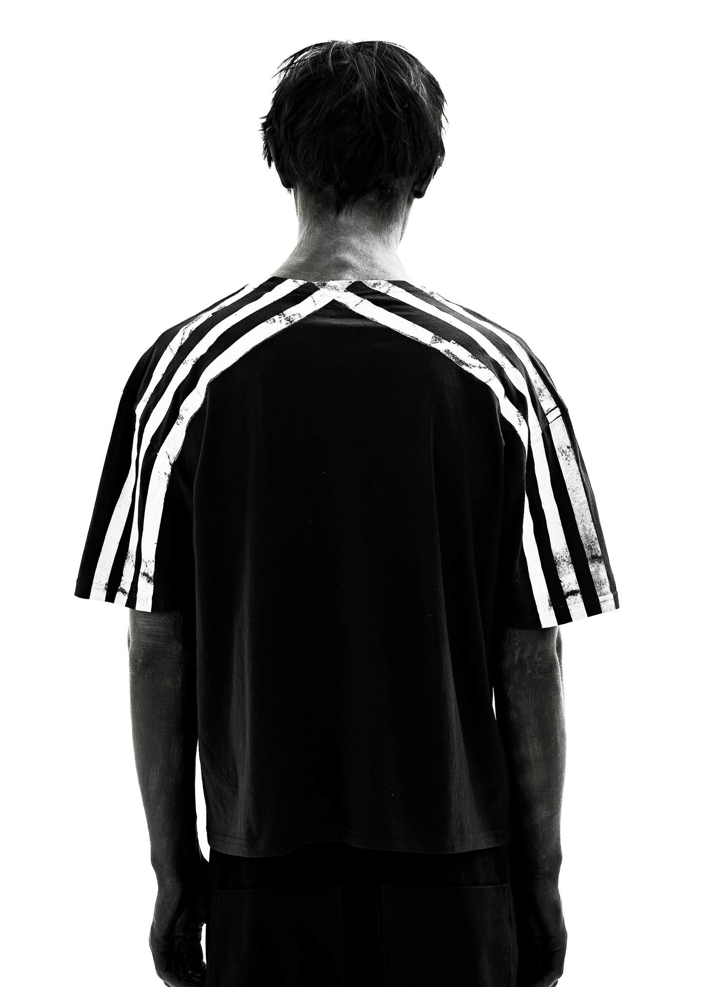 DOUBLE STRIPES BLACK T-SHIRT
