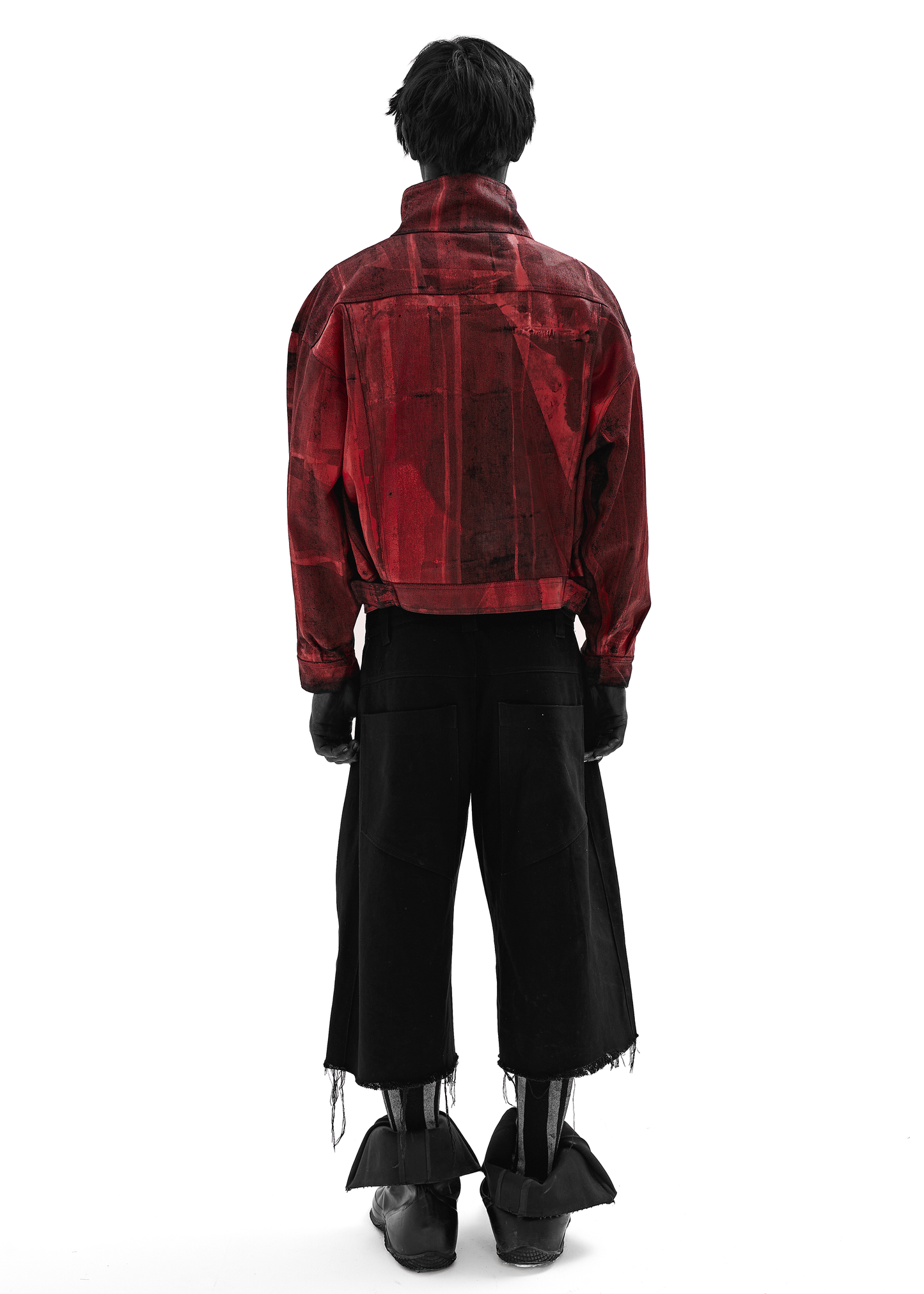 WAXED RED DENIM JACKET