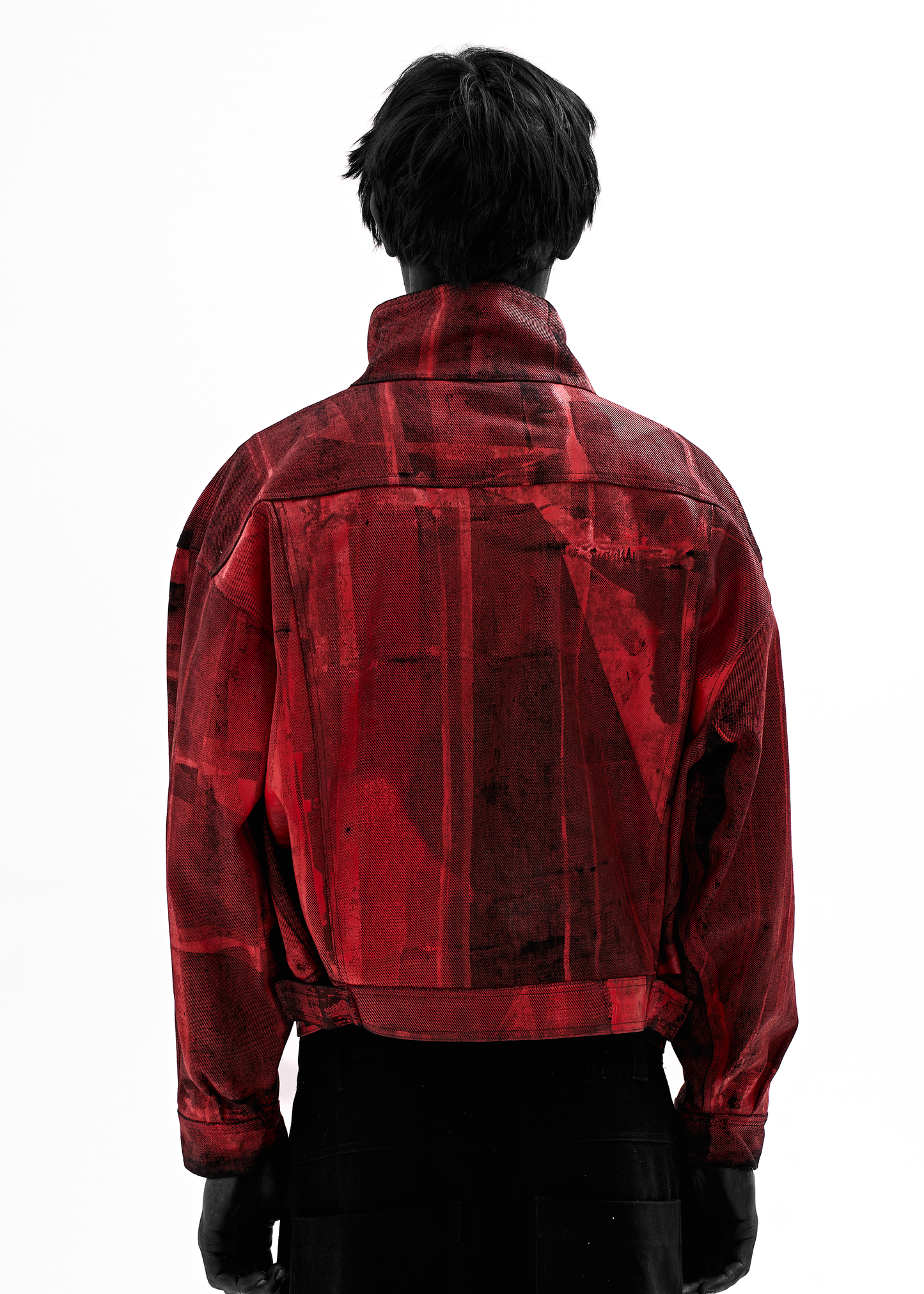 WAXED RED DENIM JACKET