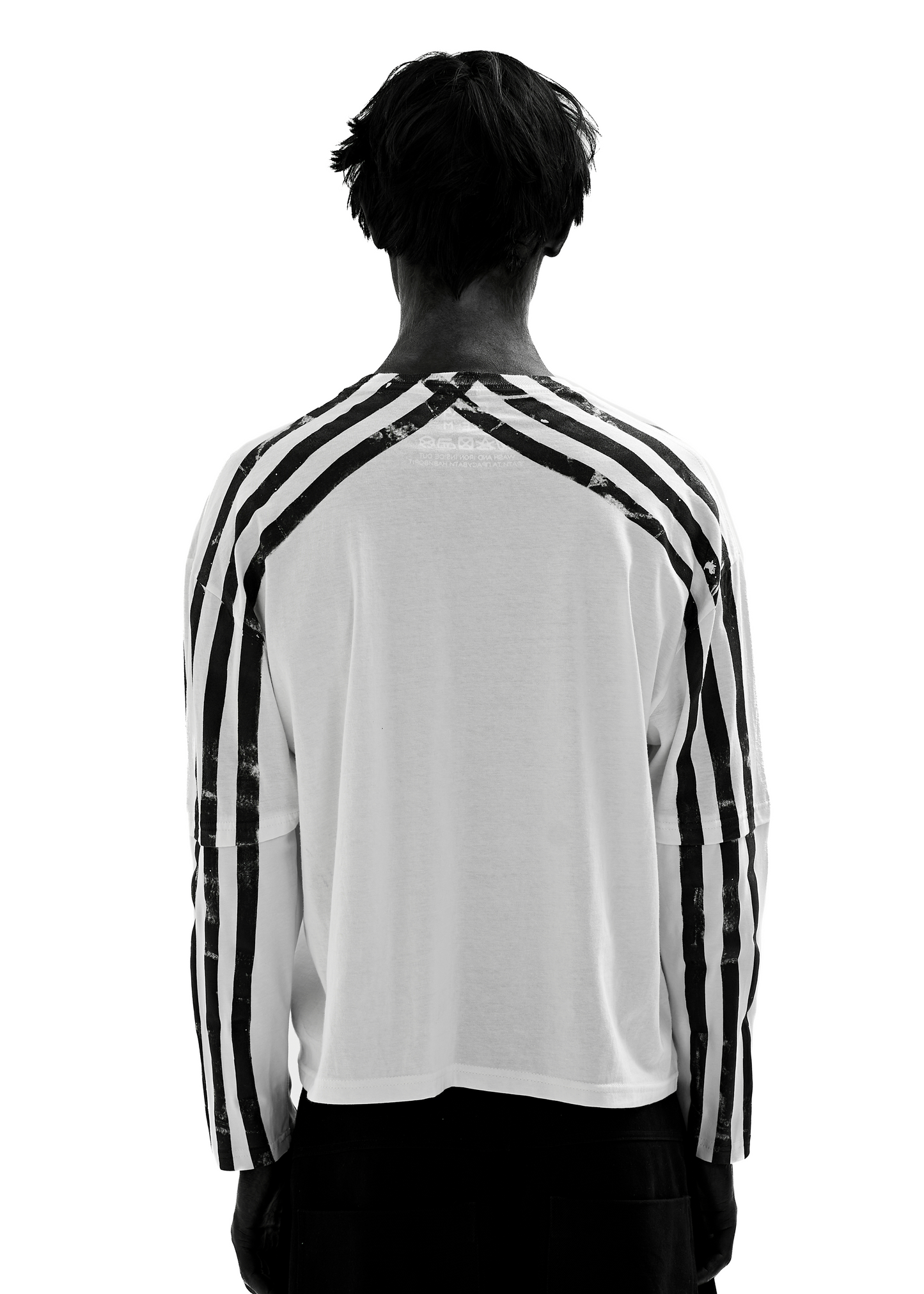 DOUBLE STRIPES WHITE LONG-SLEEVED T-SHIRT