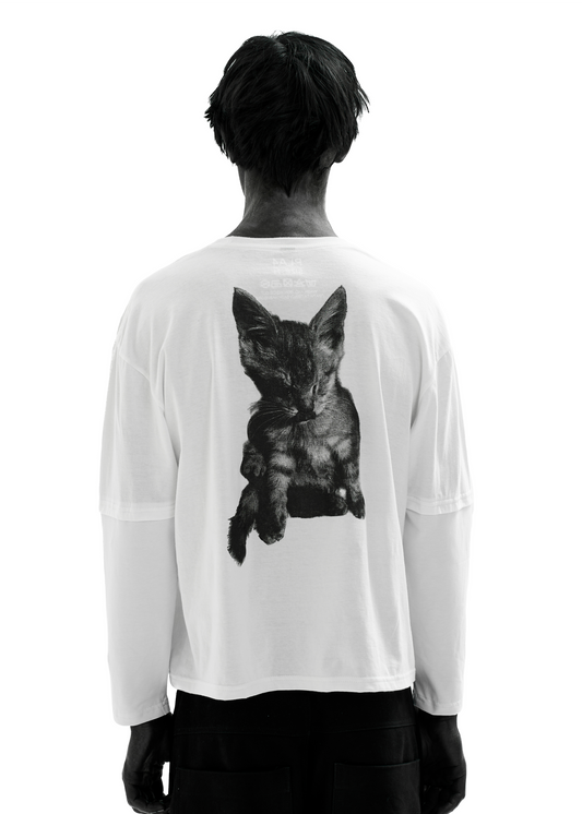 PUSHA WHITE LONG-SLEEVED T-SHIRT
