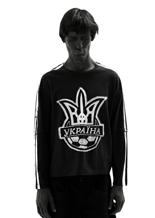 STRIPES BLACK LONG-SLEEVED T-SHIRT