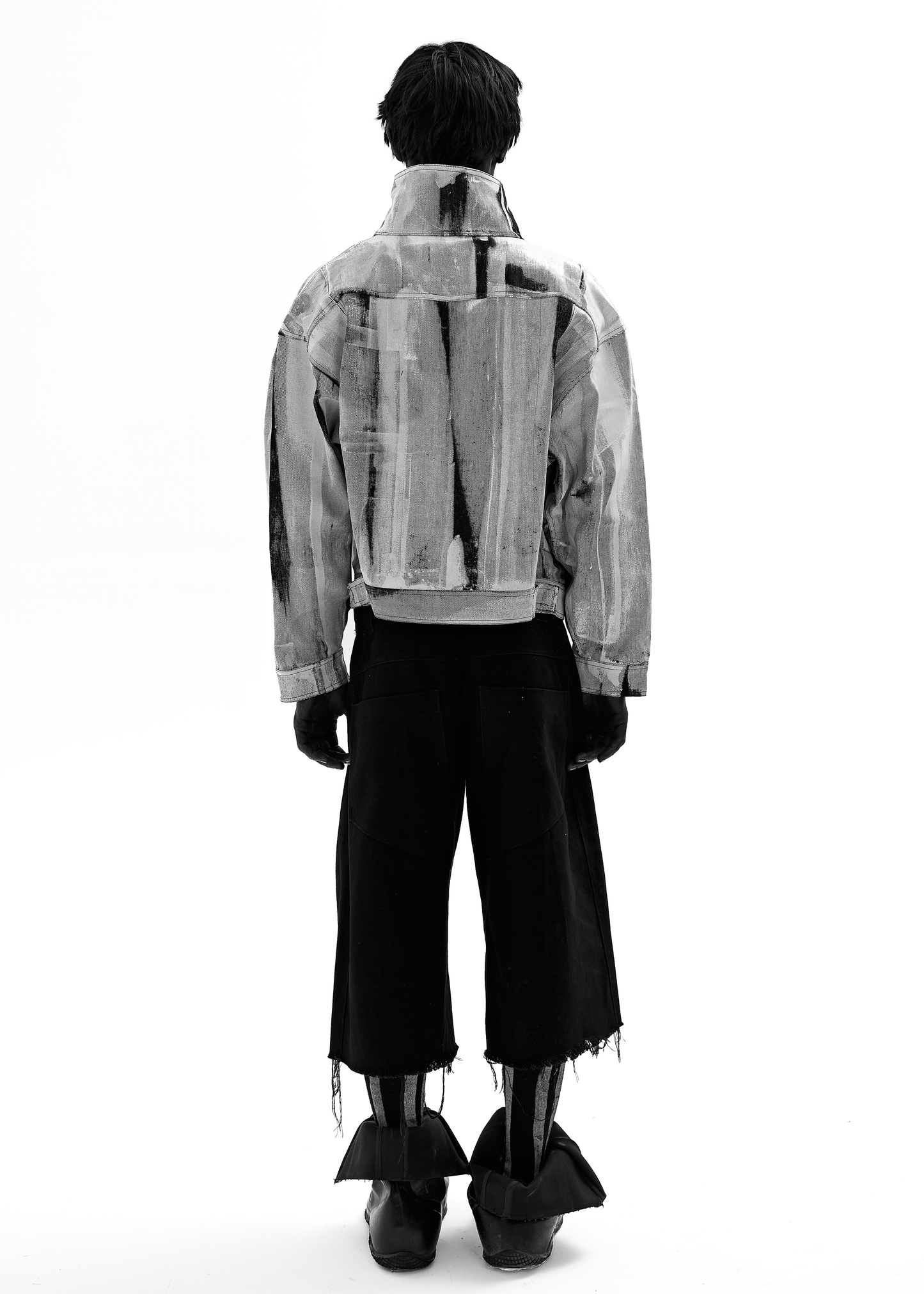 WAXED WHITE DENIM JACKET