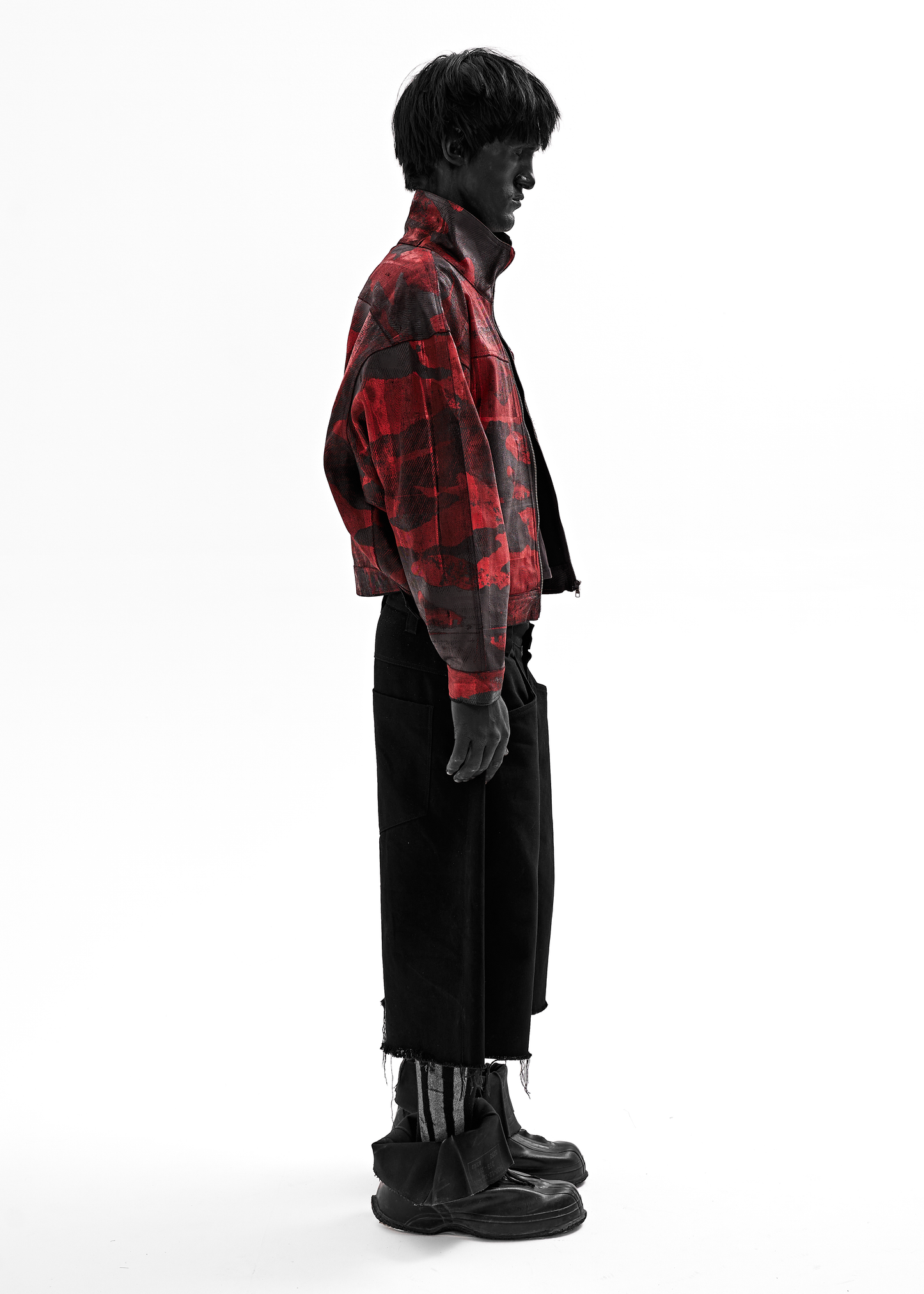 CAMO WAXED RED DENIM JACKET