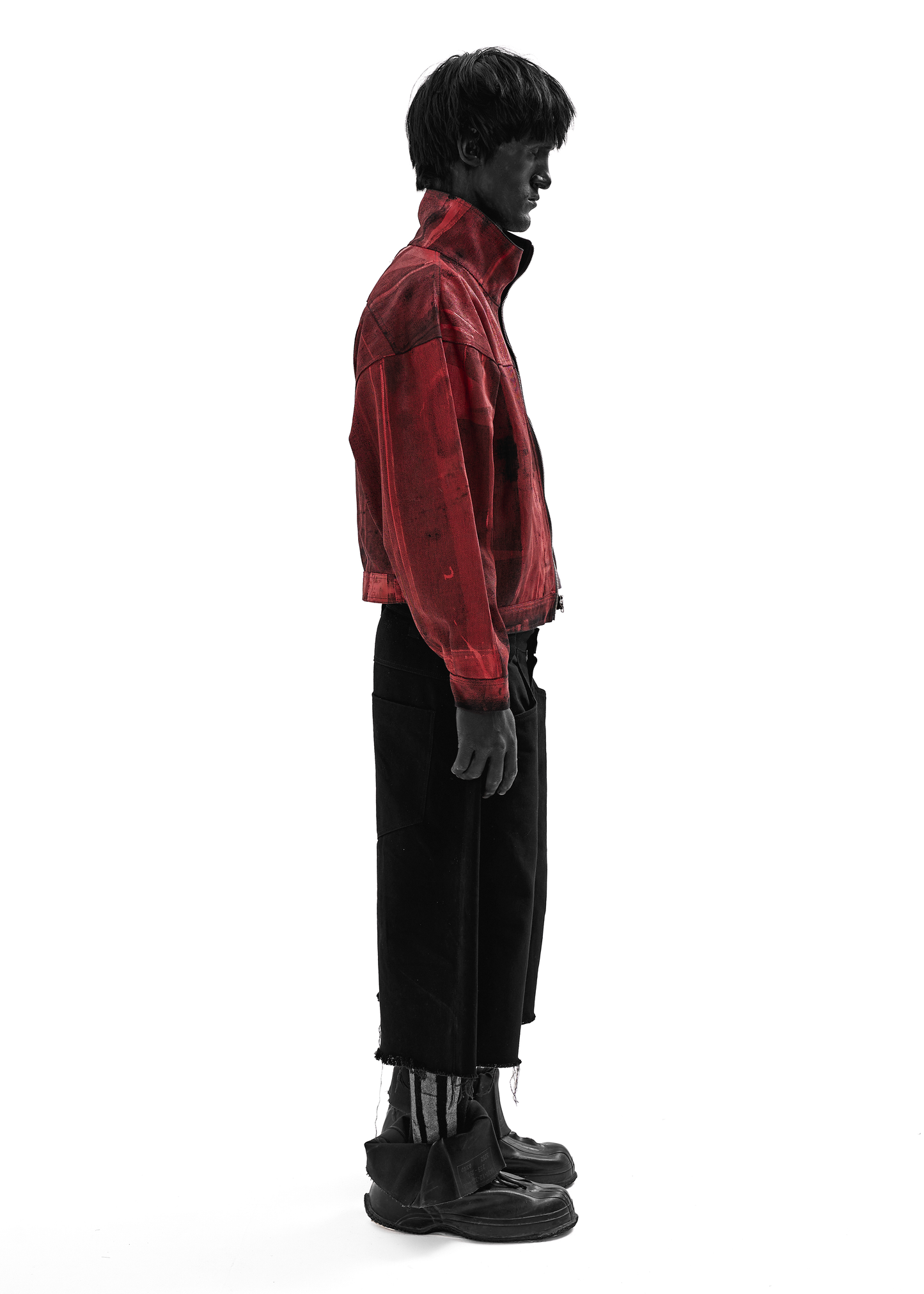 WAXED RED DENIM JACKET