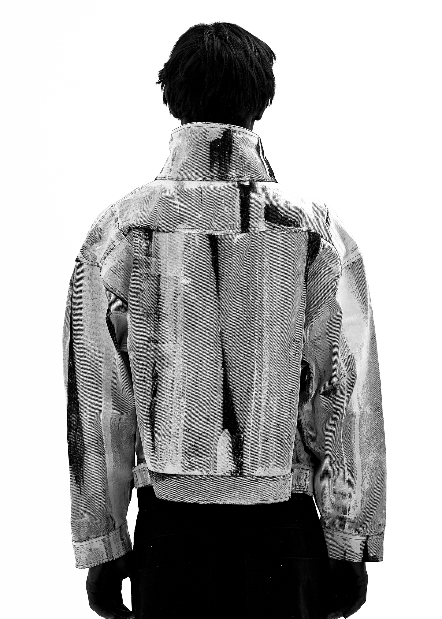WAXED WHITE DENIM JACKET