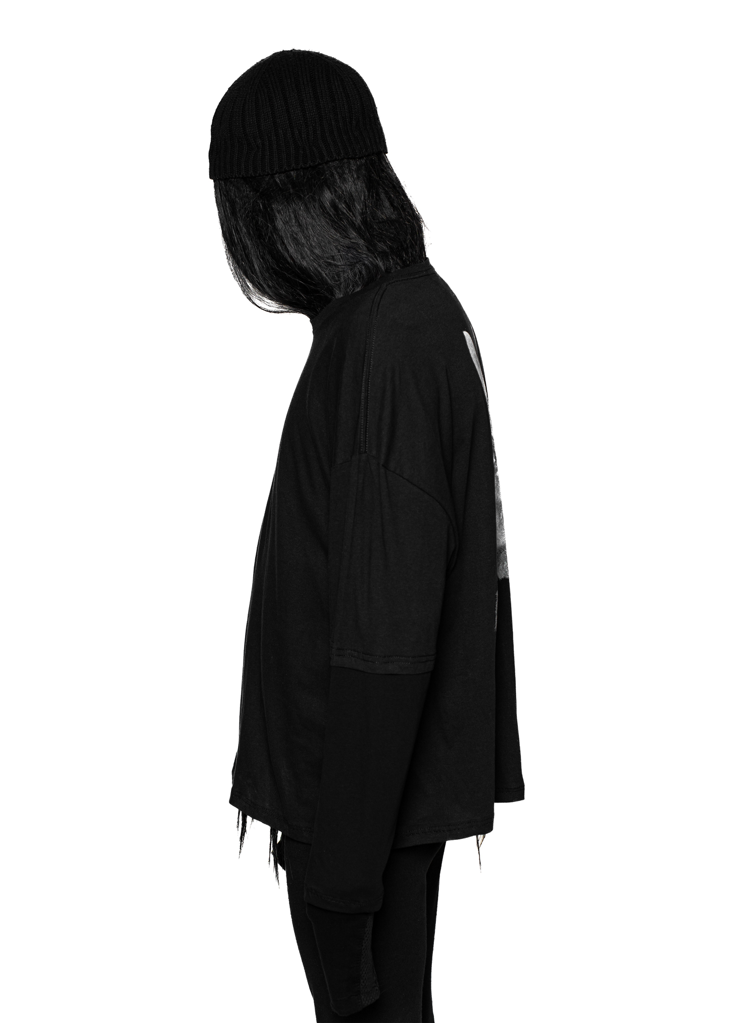 PUSHA BLACK LONG-SLEEVED T-SHIRT