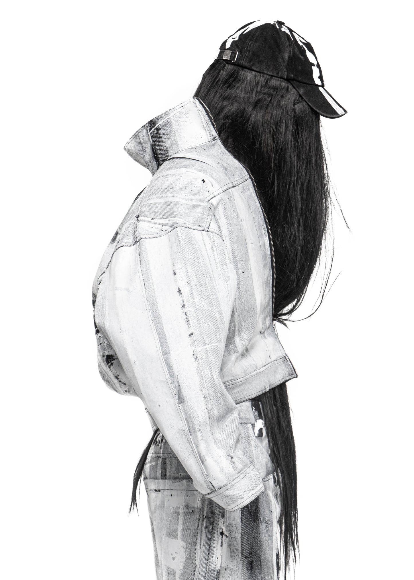 WAXED WHITE DENIM JACKET