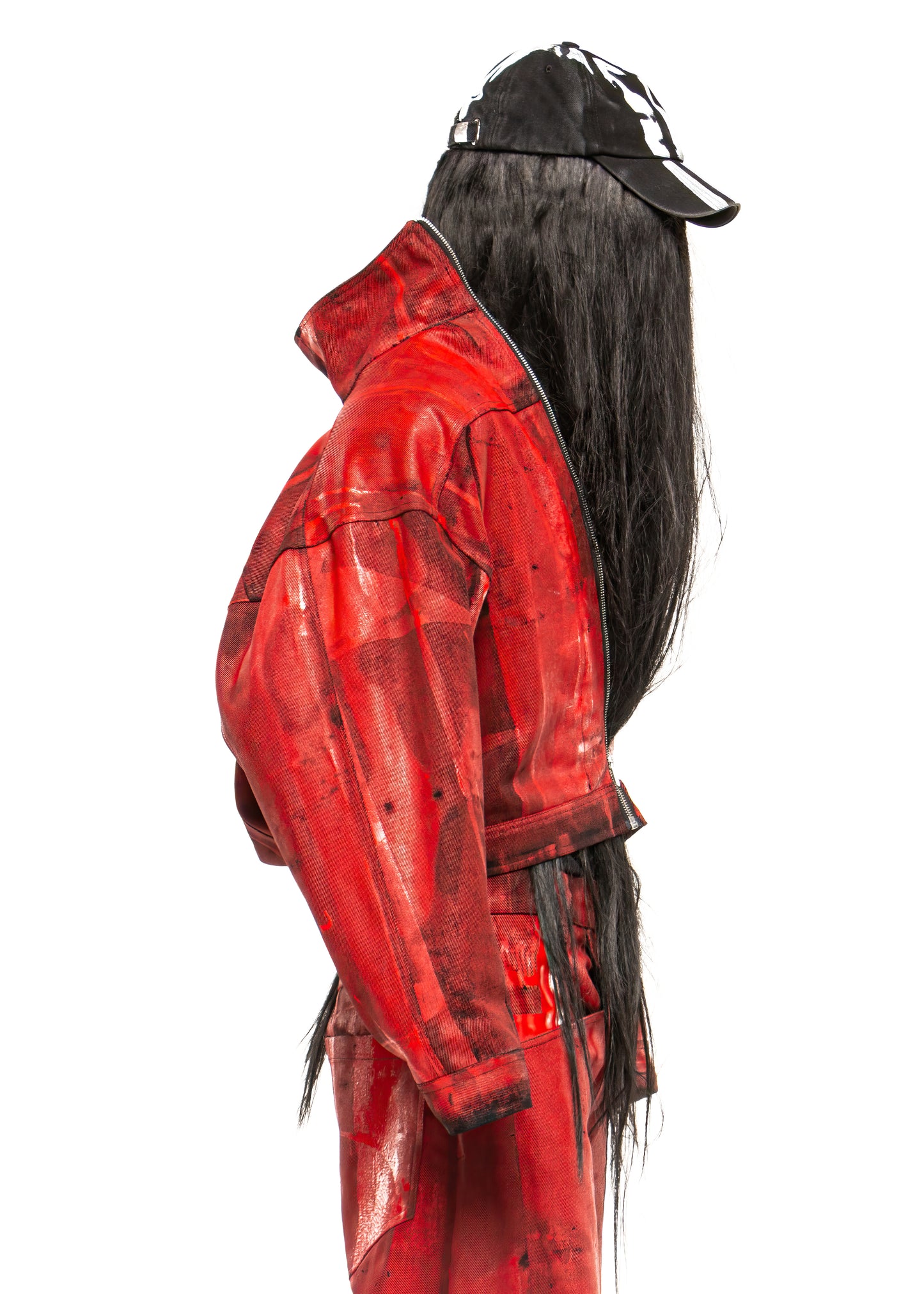 WAXED RED DENIM JACKET