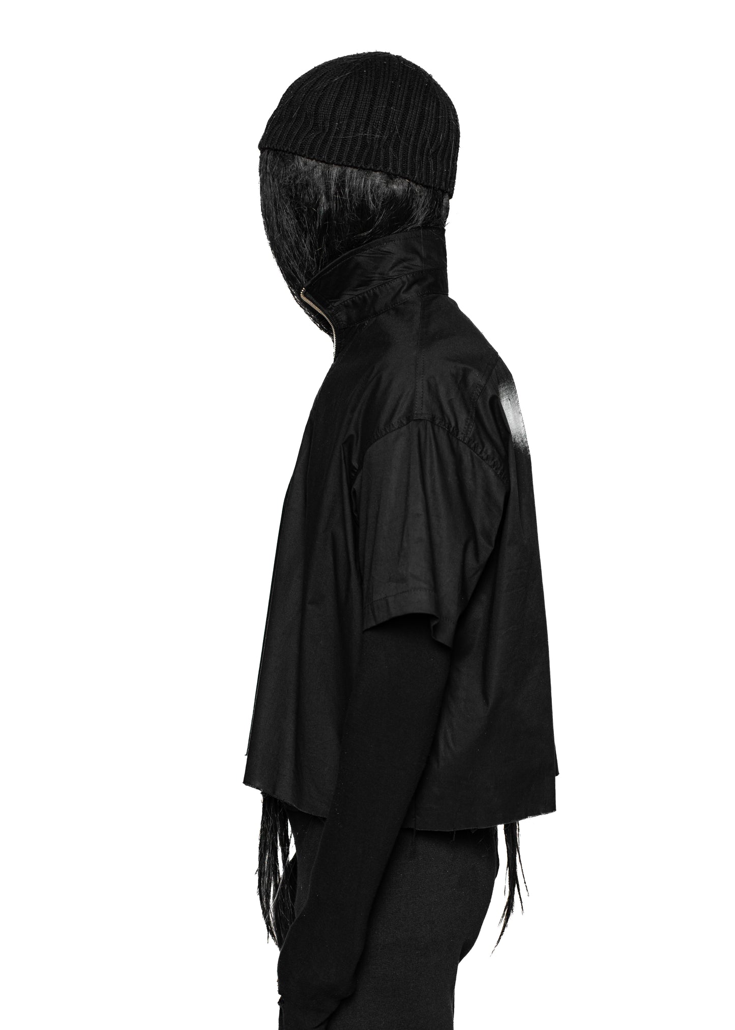STAIN BLACK ZIP SHIRT