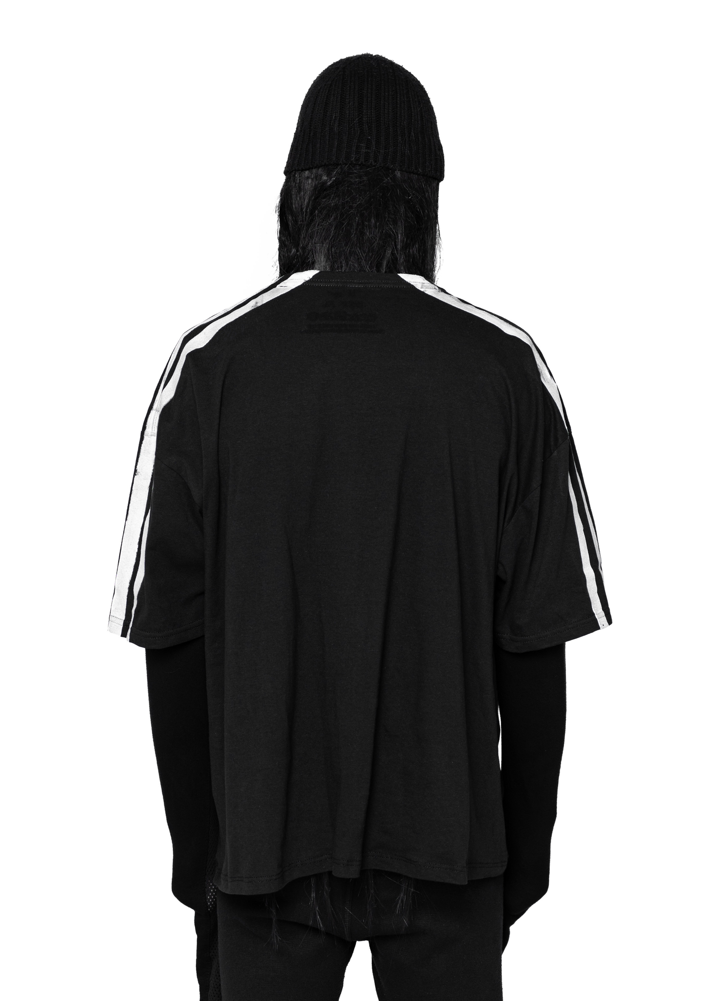 DOUBLE STRIPES BLACK T-SHIRT