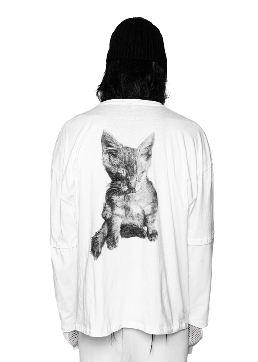 PUSHA WHITE LONG-SLEEVED T-SHIRT