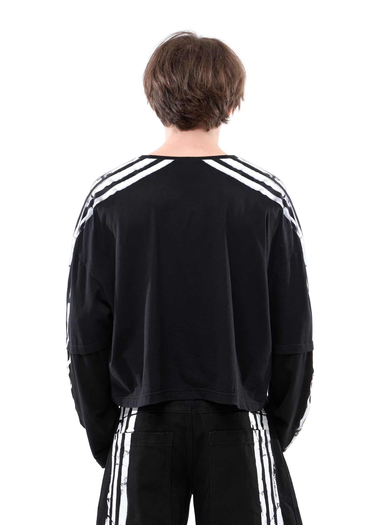 STRIPES BLACK SH LONG-SLEEVED T-SHIRT