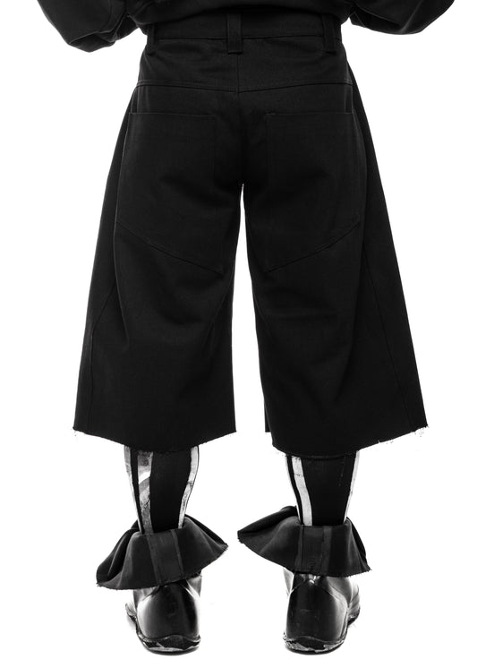BLACK DENIM SHORTS