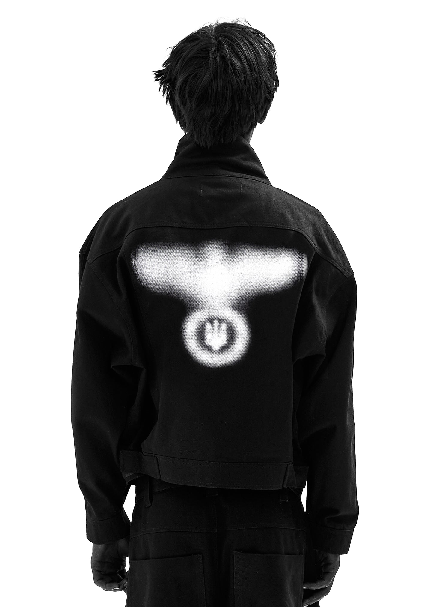 STAIN BLACK DENIM JACKET