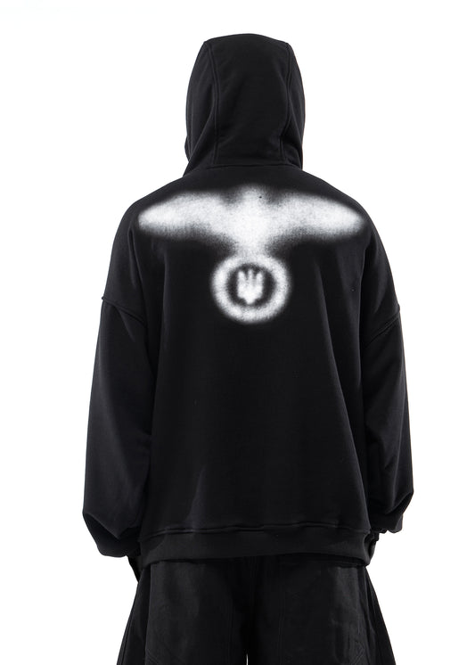 STAIN BLACK OVER HOODIE